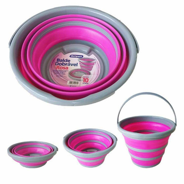 Balde Dobrvel 10LT - Rosa